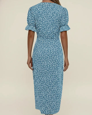 Women's Floral Wrap Midi Dress