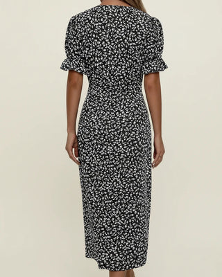 Women's Floral Wrap Midi Dress