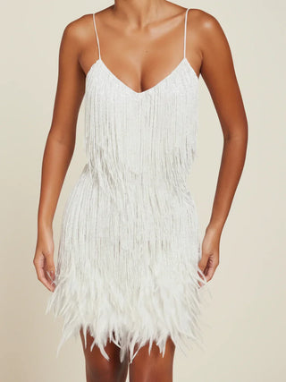 Women's Fringe Cocktail Mini Dress