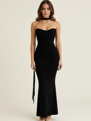 Women's Strapless Evening Maxi Dress
