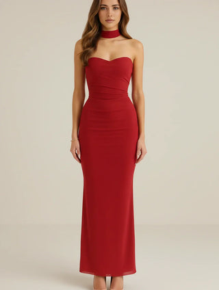Women's Strapless Evening Maxi Dress