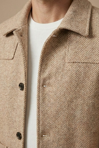 Men's Button-Down Herringbone Jacket