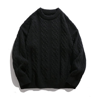 Men's Cable Knit Crew Neck Sweater