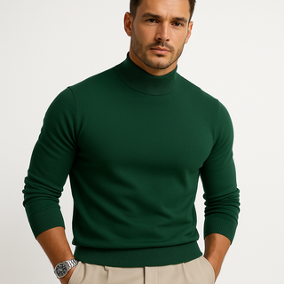 Men's Fitted Turtleneck Sweater