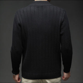 Men's Full Zip Cable Knit Sweater