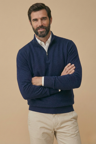 Men's Quarter-Zip Regular Fit Sweater