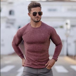 Men's Ribbed Long Sleeve Sweater