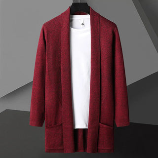 Men's Shawl Collar Open Front Sweater