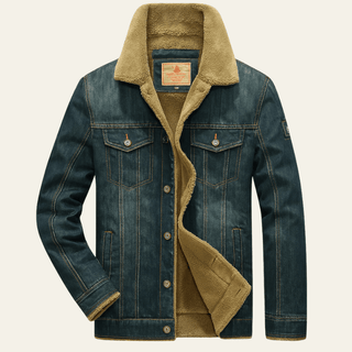 Men's Sherpa Collar Denim Jacket