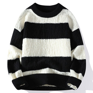 Men's Striped Crew Neck Sweater