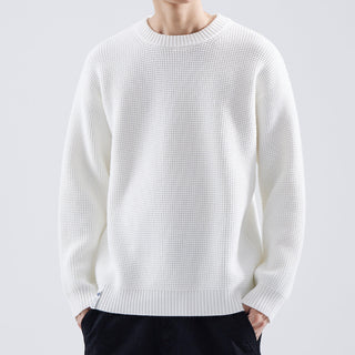 Men's Textured Crew Neck Sweater