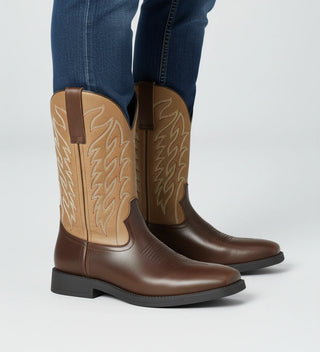 Men's Mid-Calf Western Cowboy Boots