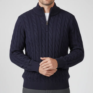 Men's Zip Neck Sweater