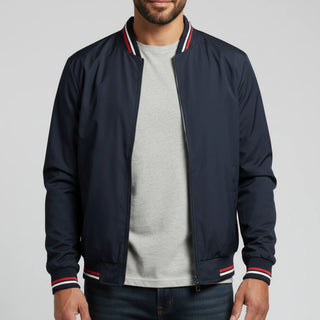 Men's Classic Zip-Up Bomber Jacket