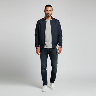 Men's Classic Zip-Up Bomber Jacket
