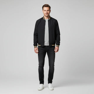 Men's Classic Zip-Up Bomber Jacket