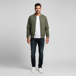Men's Classic Zip-Up Bomber Jacket