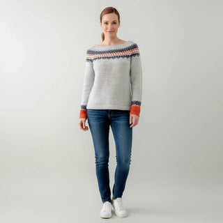 Women's Printed Crewneck Sweater