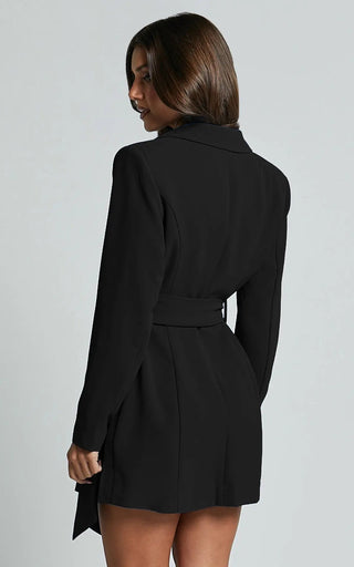 Women's Belted Blazer Mini Dress