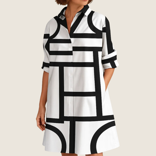 Women's Button-Down Shirt Midi Dress