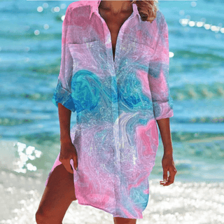 Women's Button-Down Shirt Mini Dress
