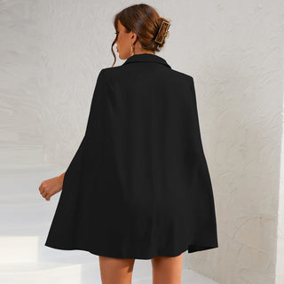 Women's Cape Blazer Mini Dress