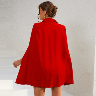 Women's Cape Blazer Mini Dress