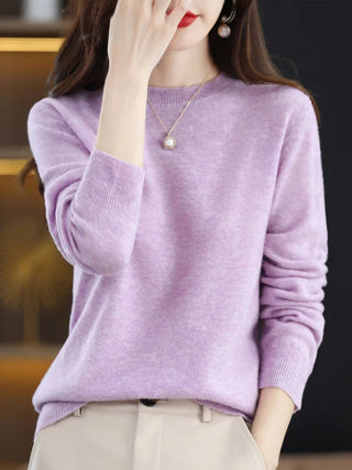 Women's Fitted Crew Neck Sweater