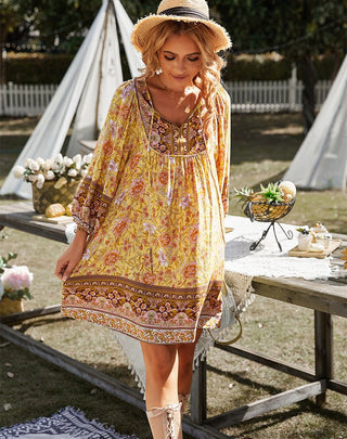 Women's Floral A-Line Mini Dress