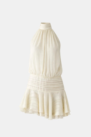 Women's Halter Backless Chiffon Mini Dress