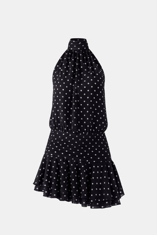 Women's Halter Backless Chiffon Mini Dress