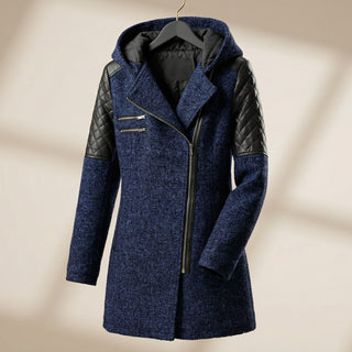 Women's Hooded Asymmetrical Moto Jacket