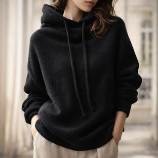 Women's Hooded Cowl Neck Sweater