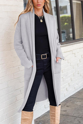 Women's Long Open Front Cardigan Jacket