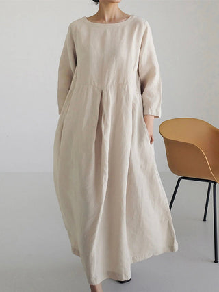 Women's Long Sleeve A-Line Maxi Dress