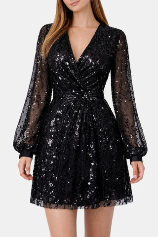 Women's Long Sleeve Fit & Flare Mini Dress
