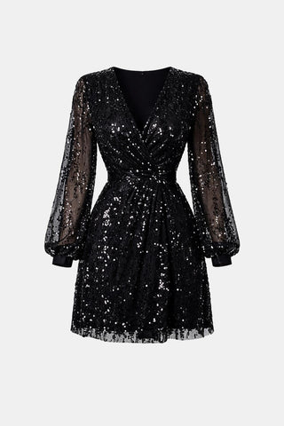 Women's Long Sleeve Fit & Flare Mini Dress