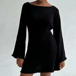 Women's Long Sleeve Fitted Mini Dress
