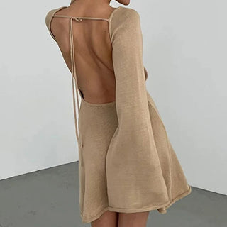Women's Long Sleeve Fitted Mini Dress