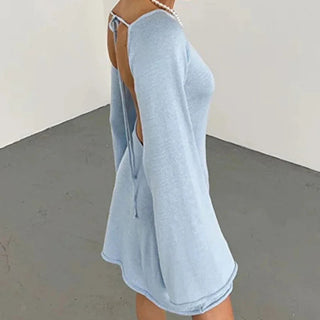 Women's Long Sleeve Fitted Mini Dress