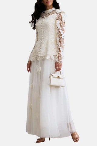 Women's Long Sleeve Lace Maxi Dress