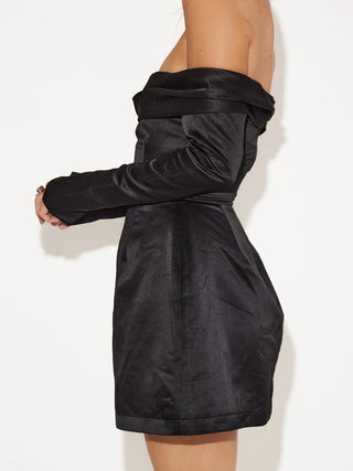 Women's Long Sleeve Off-Shoulder A-Line Mini Dress