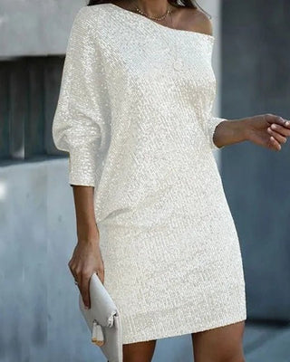 Women's Long Sleeve Off-Shoulder Mini Dress