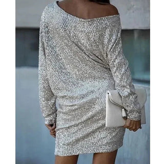Women's Long Sleeve Off-Shoulder Mini Dress