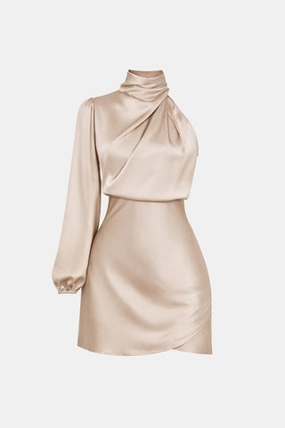 Women's One Shoulder Cocktail Mini Dress