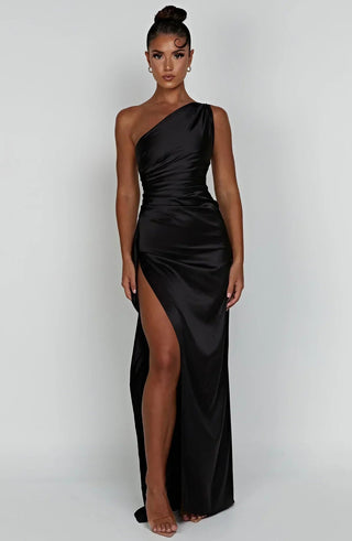 Women's One Shoulder Evening Maxi Dress