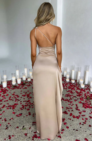 Women's One Shoulder Evening Maxi Dress