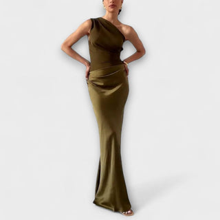 Women's One-Shoulder Evening Maxi Dress