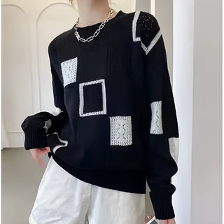 Women's Oversized Patchwork Sweater
