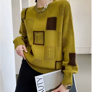 Women's Oversized Patchwork Sweater